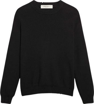 Golden Goose Truien & Vesten, Heren, Blauw, L, Katoen, Gouden Crewneck Sweater