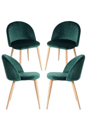 Regalos Miguel Regalos Miguel - Packs Sillas Comedor - Pack 4 Sillas Vint Terciopelo - Verde