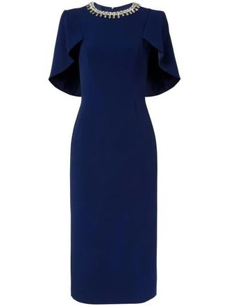 Jenny Packham Thalia Midi Dress in Midnight Kiss at Nordstrom, Size 18 Uk