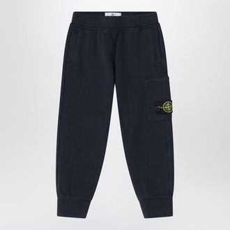 Stone Island Navy blue cotton joggers