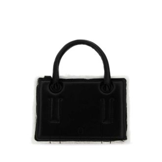 DENTRO Black Leather Mini Otto Handbag