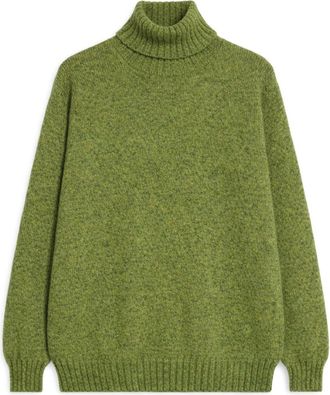 Fortela Shetland Turtleneck Sweater in Olive_Green at Nordstrom, Size 44