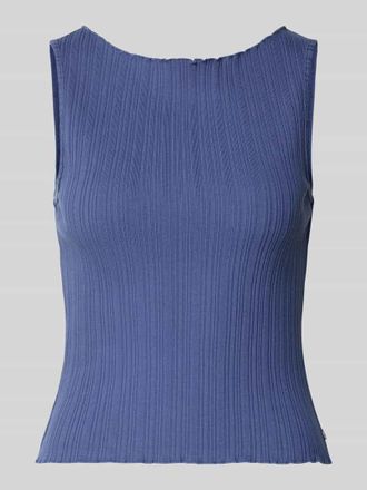 Scotch & Soda Stricktop mit Strukturmuster und Rundhalsausschnitt in Hellblau, Gr&ouml;&szlig;e XL