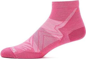 Smartwool Run Zero Cushion Ankle Socks Womens Crew Cut Socks Shoes Garden Pink : LG (Womens Shoe 10-12.5), Merino/Mesh/Nylon