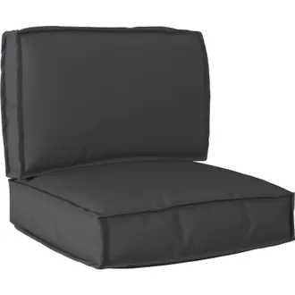 vidaXL vidaXL Pallet Cushion Set 2 pcs Black 60 x 60 x 12 cm Oxford fabric