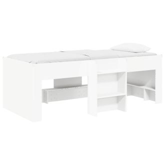 vidaXL Marco De Cama Alta Para Ni&ntilde;os 2 Pcs Blanco 193 X 96,1 X 68,5 Cm Vidaxl