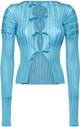A. Roege Hove Blue Cotton Womens Cardigan