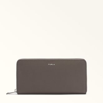 Furla Man Project Zip Around Moka Brown Milos Textured Calf Leather + Lush Calf Leather Man