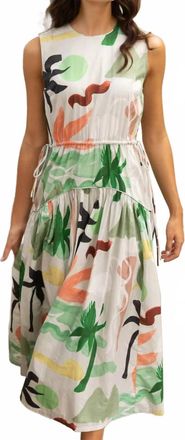 Oliphant Sleeveless Piped Maxi Dress In Paradiso