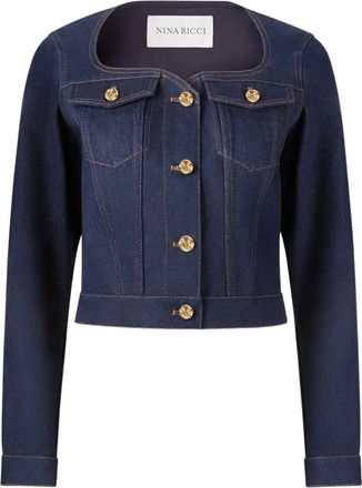 Nina Ricci Dames, Jassen, Blauw, Maat: 2XL Denim