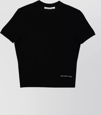 Alexander Wang logo-knit wool knitted top