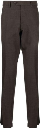 Lardini straight-leg tailored trousers - men - Elastane/Wool - 52 - Brown