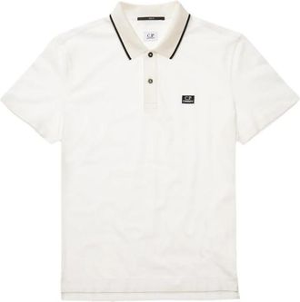C.P. Company Stretch Polo Shirt - Slim Fit - Heren - Polos - Wit - M - Katoen - Tops