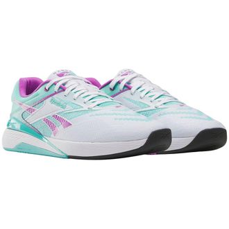 Reebok Unisex Nano X5 Sneaker, FTW White/AI Aqua/Purple Rave, 9 UK