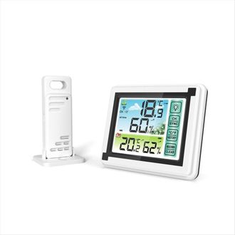 OEM Estaci&oacute;n Meteorol&oacute;gica Con Pantalla T&aacute;ctil, Sensor Inal&aacute;mbrico, Despertador Y Term&oacute;metro