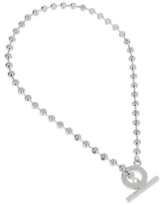 Gucci Silver Toggle Beaded Chain Small Toggle Necklace