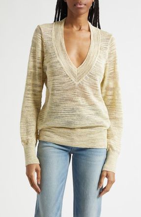 Veronica Beard Coleta Metallic Sweater in Light Pistachio at Nordstrom, Size X-Small