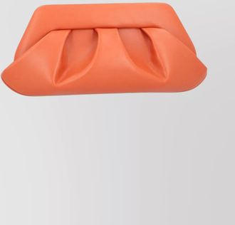 Themoir&egrave; rectangular pleated clutch shoulder strap