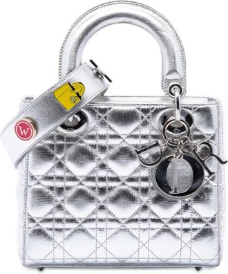 Dior Pre-owned Dior Small Metallic Lambskin Cannage My ABCDior Lady Dior Ladies CHDHLIJ50HBVKV4R