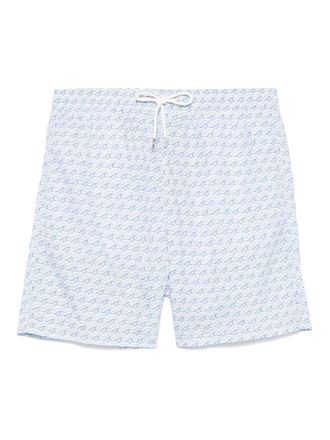 Paul & Shark graphic-print swim shorts - Blue