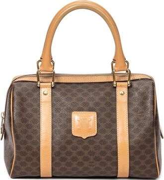 Celine Mini Boston shoulder bag - women - Canvas - One Size - Brown