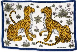 Hermès Telo da mare Léopards x Christiane Vauzelles anni 2000 - Blu