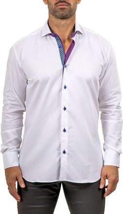 Maceoo Eins Marthy Contemporary Fit Cotton Button-Up Shirt in White at Nordstrom, Size 3