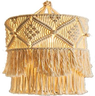 OEM Lampenkap - Macrame - Algod&oacute;n Natural Tejido A Mano - Para L&aacute;mparas Colgantes Est&aacute;ndar - Ideal Dormitorio Sal&oacute;n Oficina - 1 Unidad
