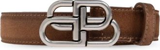 Balenciaga BB Thin Belt - Dames - Riemen - Bruin - 75 CM - Leer - Accessoires