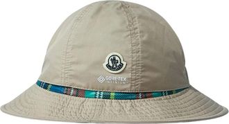 Moncler Shell Logo Bucket Hat - Heren - Hoeden - Beige - M - Polyester - Accessoires
