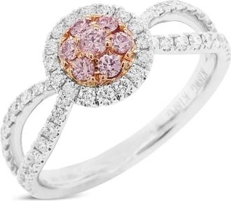 HYT Jewelry Anello in oro bianco 18 carati con diamanti - Rosa