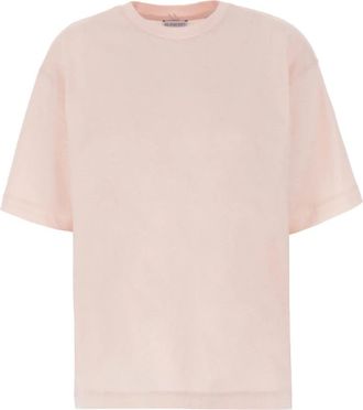 Burberry Casual Katoenen T-Shirt voor Mannen - Dames - T-shirts - Roze - XS - Katoen - Tops