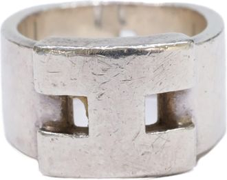Herm&egrave;s Silver Silver 925 Band Ring (Pre-Owned)