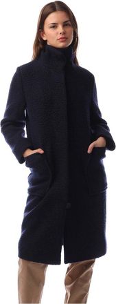 HUGO BOSS Womens Solid Patterned Regular Fit Jacket with Pockets in Blue - Size 10 UK