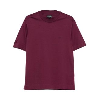 Emporio Armani T-shirts en Poloshirts Bordeaux - Heren - T-shirts - Rood - XL - Tops