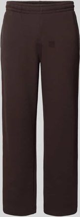 Lacoste Loose Fit Sweatpants aus reiner Baumwolle in Schoko, Gr&ouml;&szlig;e XXL