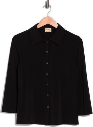 T Tahari Button-Up Shirt in Black at Nordstrom Rack, Size X-Small