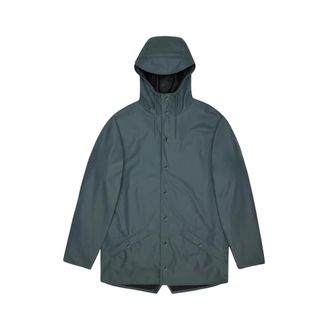 Rains Long Jacket W3 - Dames - Regenjassen - Grijs - M - Polyester - Jassen