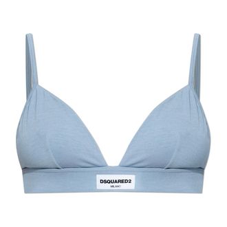 Dsquared2 Bras, female, Blue, Size: 2XL Bra with Logo Patch