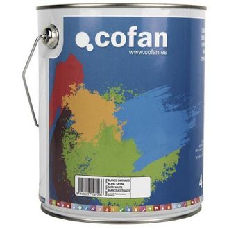 cofan Esmalte Sint&eacute;tico (4 L) Blanco Satinado, Esmalte Sint&eacute;tico Al Disolvente Disponible En Una Amplia Gama De Colores Y Tonalidades Fabricado A Base De Re