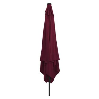 Berkfield Home Square Garden Parasol with LED Lights 295x245 cm Bordeaux Red in Burgundy