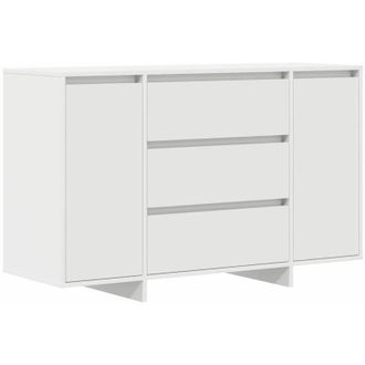 vidaXL Vidaxl - Vitrina Con Caj&oacute;n Blanco 120 X 41 X 75 Cm Madera Contrachapada