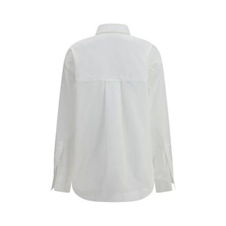 Ami Womens White Cotton Dress Shirt