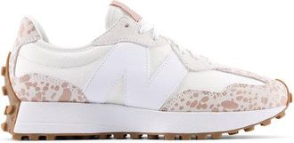 New Balance Mujer 327 en Blanco, Gamuza/Malla, Talla 36.5