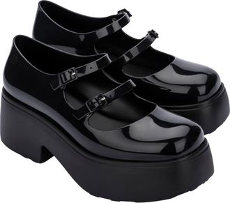 Melissa Farah Platform Mary Jane in Black at Nordstrom, Size 10
