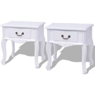 vidaXL Armadietti da letto 2 pezzi mdf Bianco - Vidaxl