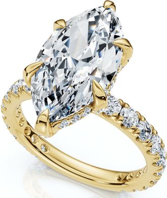 Pompeii3 Certified 4Ct Viviana Marquise Diamond Engagement Ring 14k Gold or Platinum