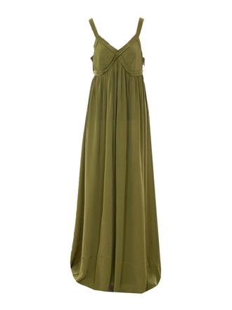 Essentiel olive martini jacobean maxi dress