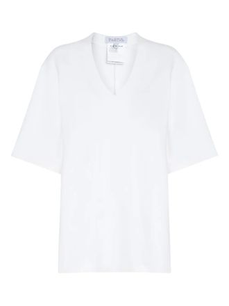 Gloria Coelho T-shirt con scollo a V - Bianco