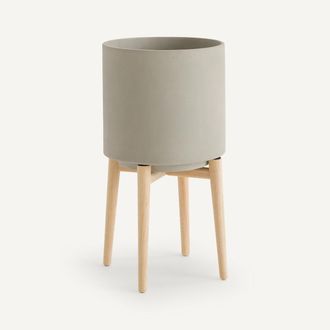 AM.PM Bloempot op poot in hevea, H58,5cm, Florian